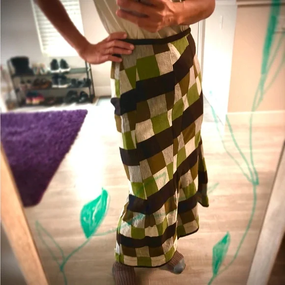 Yohji Yamamoto patch worked wool skirt - Picture 2 of 10